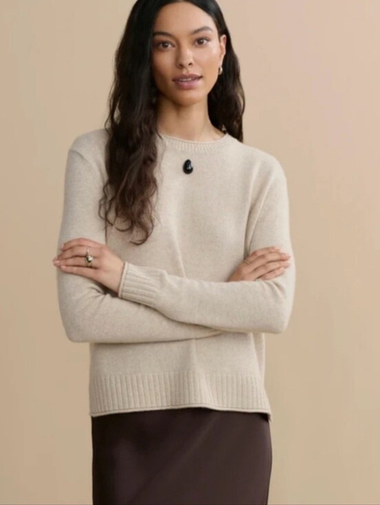 Jenni Kayne Sweaters - Jenni Kayne Everyday Sweater Oatmeal Wool Cashmere Blend Size S